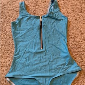 Black milk zip up body suit